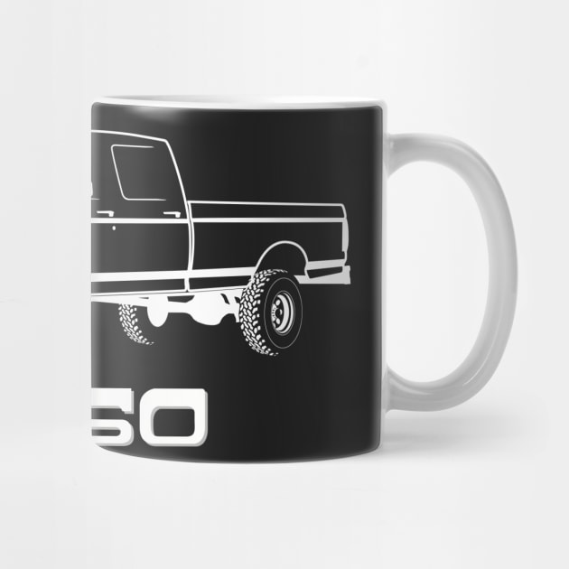 1987-1991 Ford F350 Crew Cab, White Print by The OBS Apparel